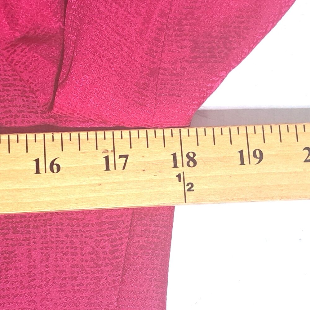 Adrianna Papell Top Cardigan Embroidered Red 100% Silk Size 8 Formal Evening EUC - Picture 7 of 9